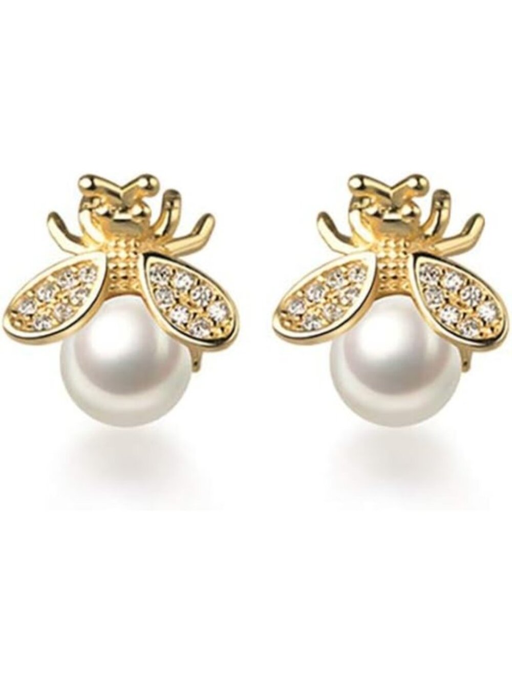 Sterling Silver Bumble Bee Stud Earrings for Women & Teens | Cute Honey Bee